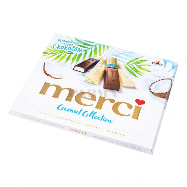Шоколадные конфеты "Merci" кокос 250г