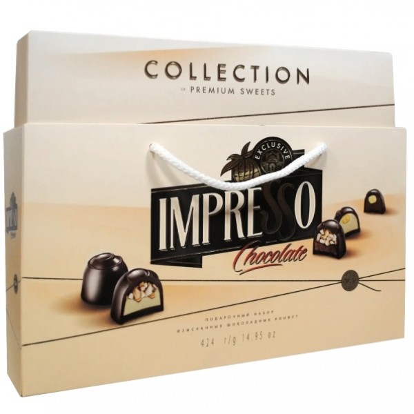 Набор шоколадных конфет Impresso premium 424г, бежевый